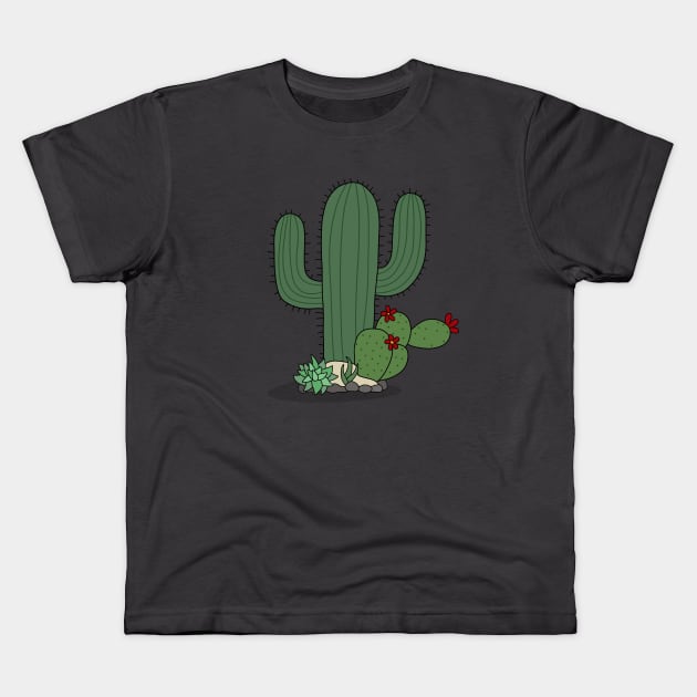 Cactus Kids T-Shirt by valentinahramov